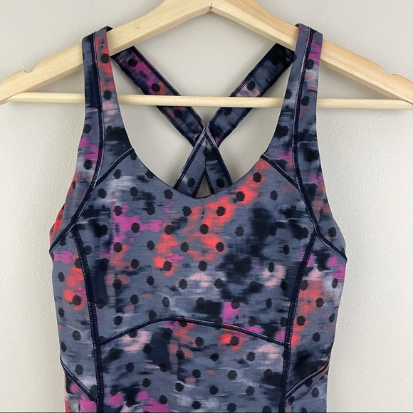 LULULEMON Windy Blooms Regal Plum Polka Dot Kanto Catch Me Tank - Picture 4 of 10